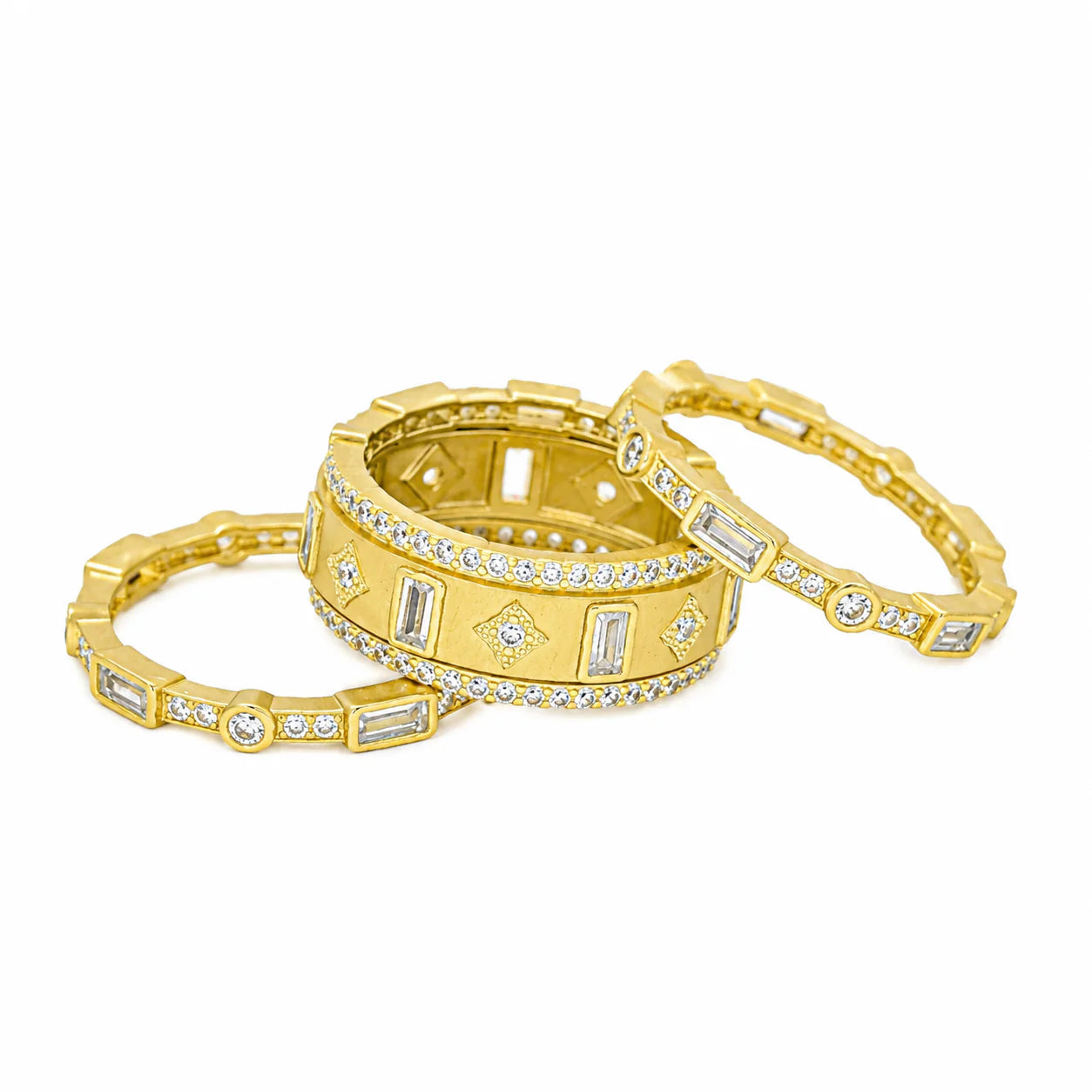 Freida Rothman Celestial Morning Window 3-stack Ring