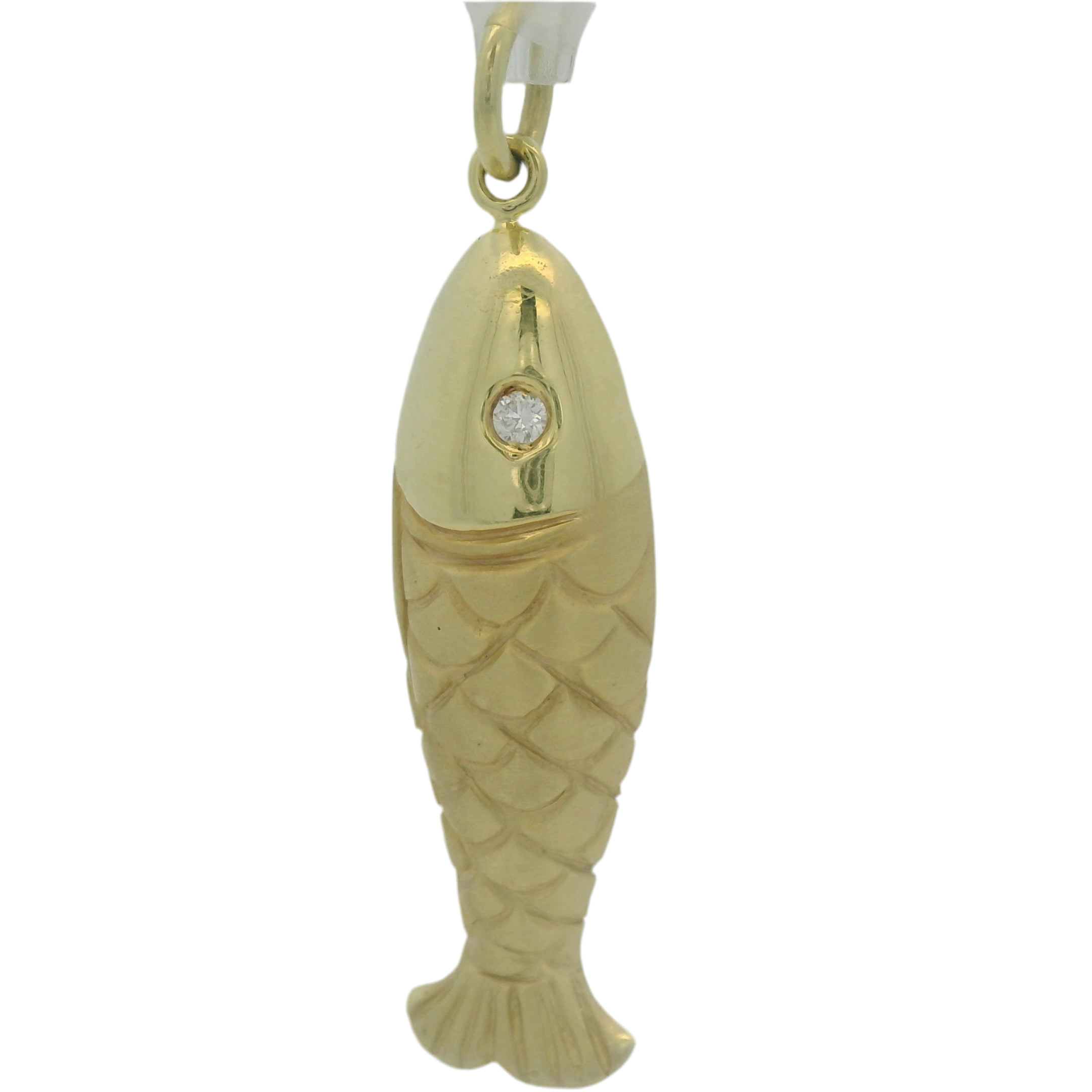 Mazza Gold and Diamond Fish Pendant