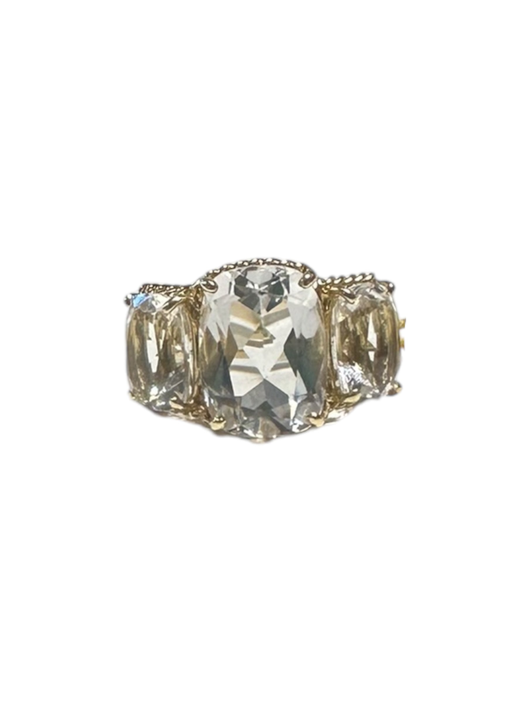 Three Stone Quartz Ring