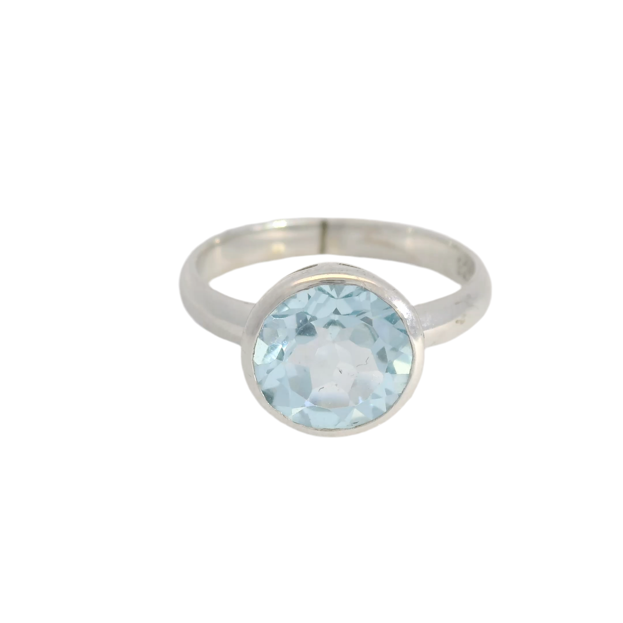 Mazza Sterling Blue Topaz Circle Ring