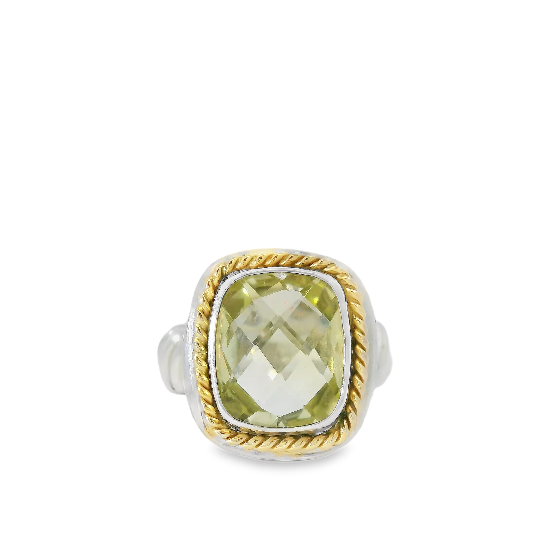 14kt and Sterling Lemon Quartz Ring