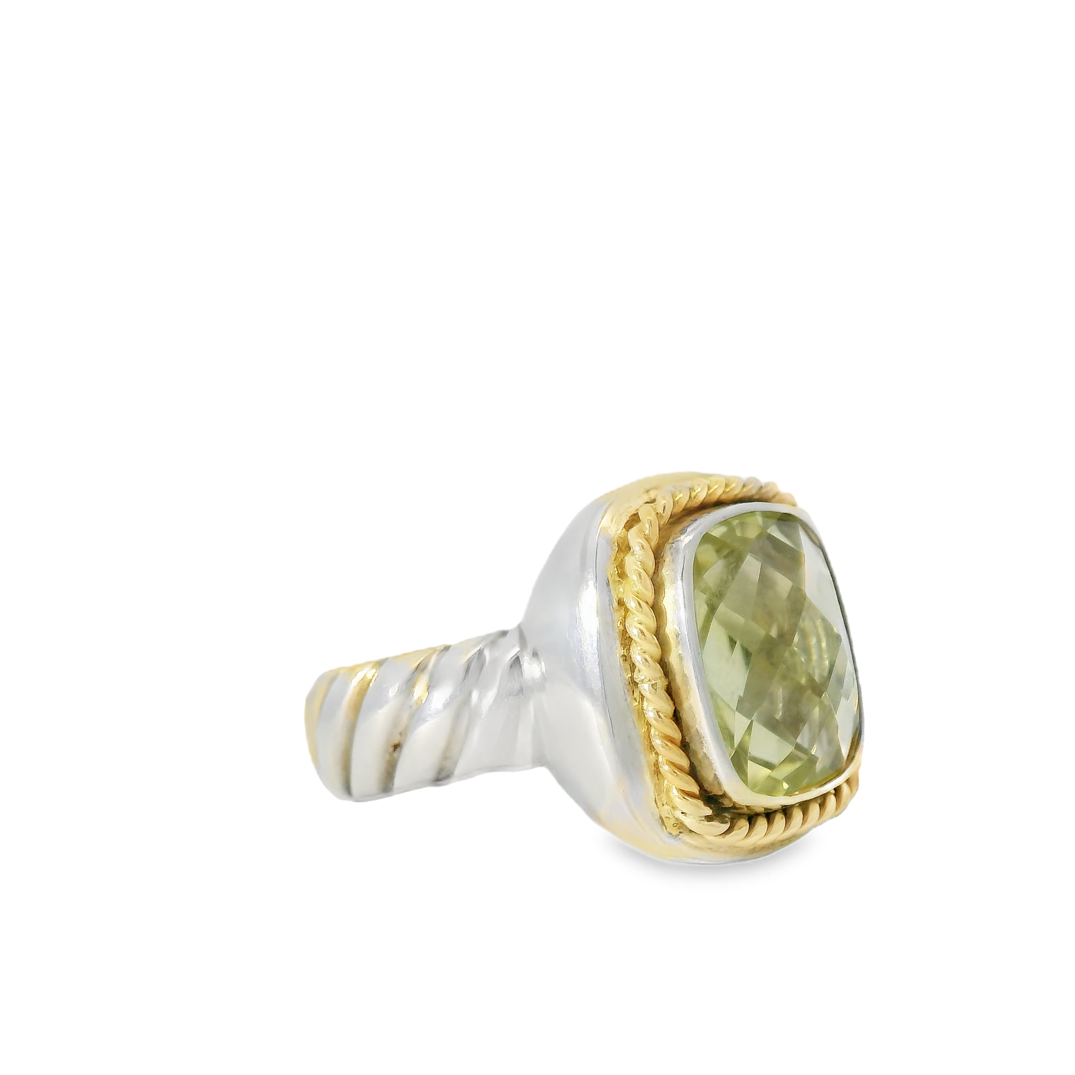 14kt and Sterling Lemon Quartz Ring