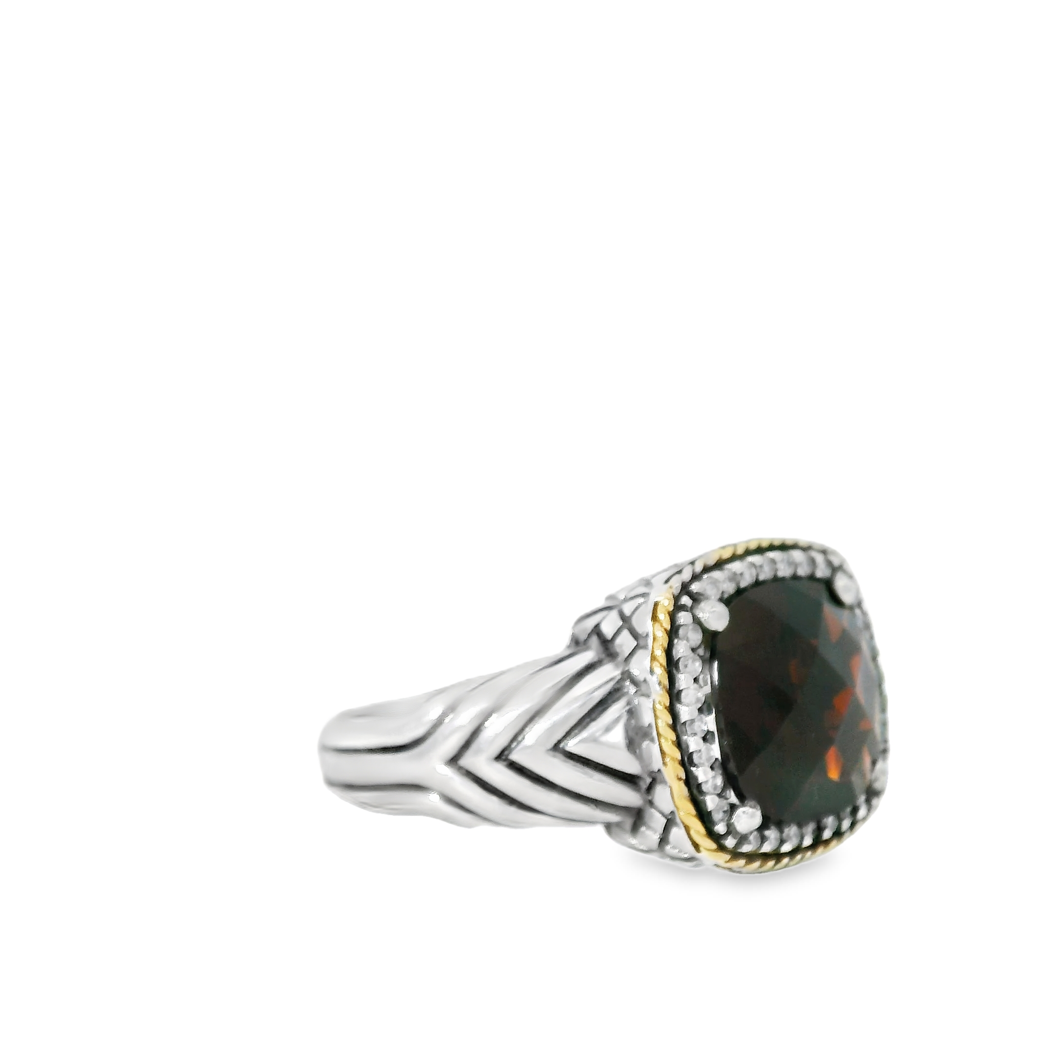 Andrea Candela 18kt Gold Garnet and Diamond Ring