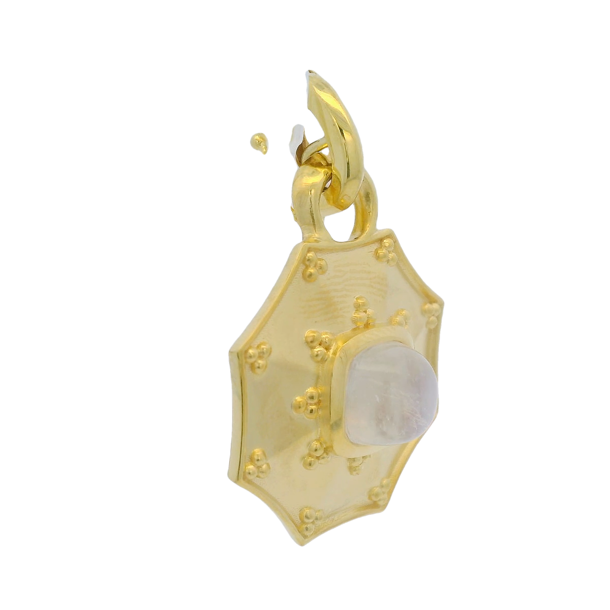Mazza 14kt Gold Octagon Pendant with Moonstone