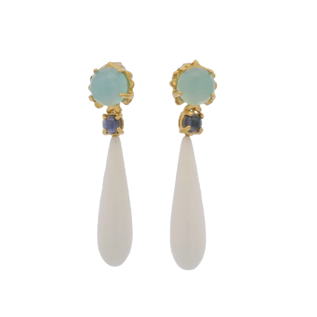 White Coral Drop Earring
