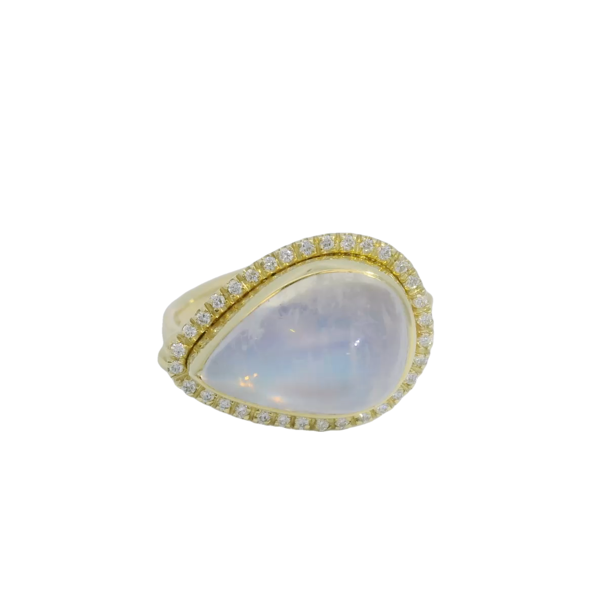 18kt Moonstone and Diamond Ring