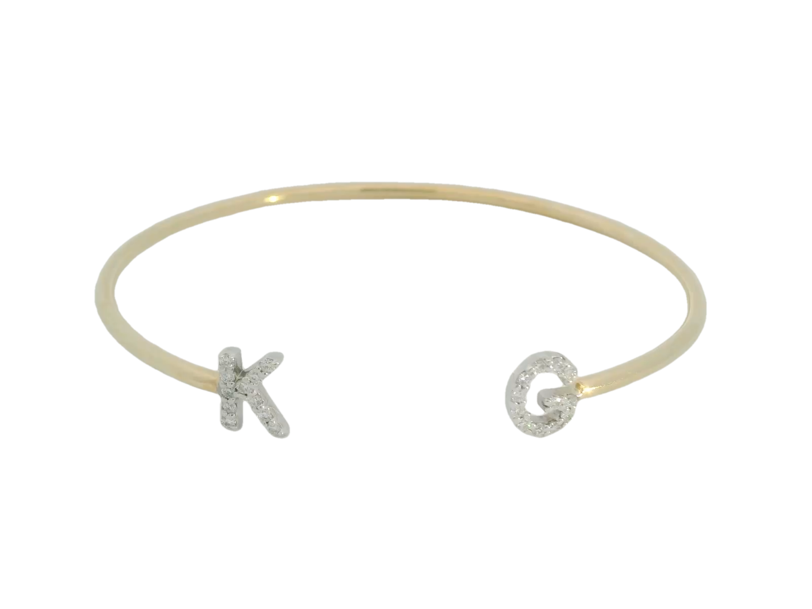 Customizable Diamond Initial Bracelet