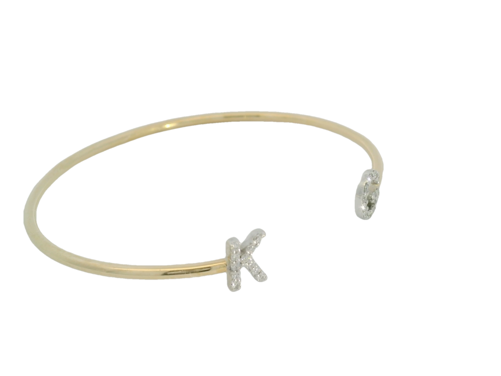 Customizable Diamond Initial Bracelet