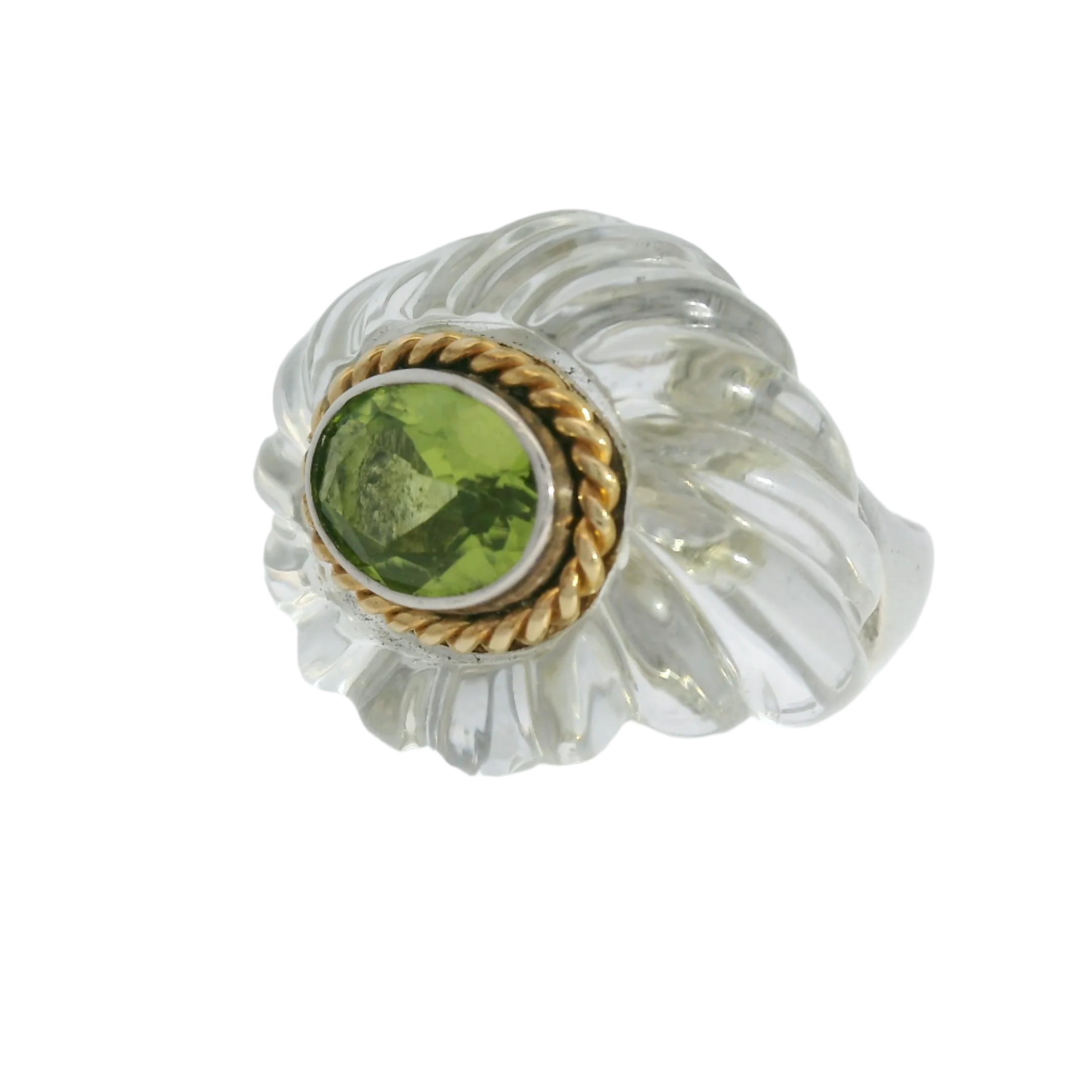 Peridot Shell Ring