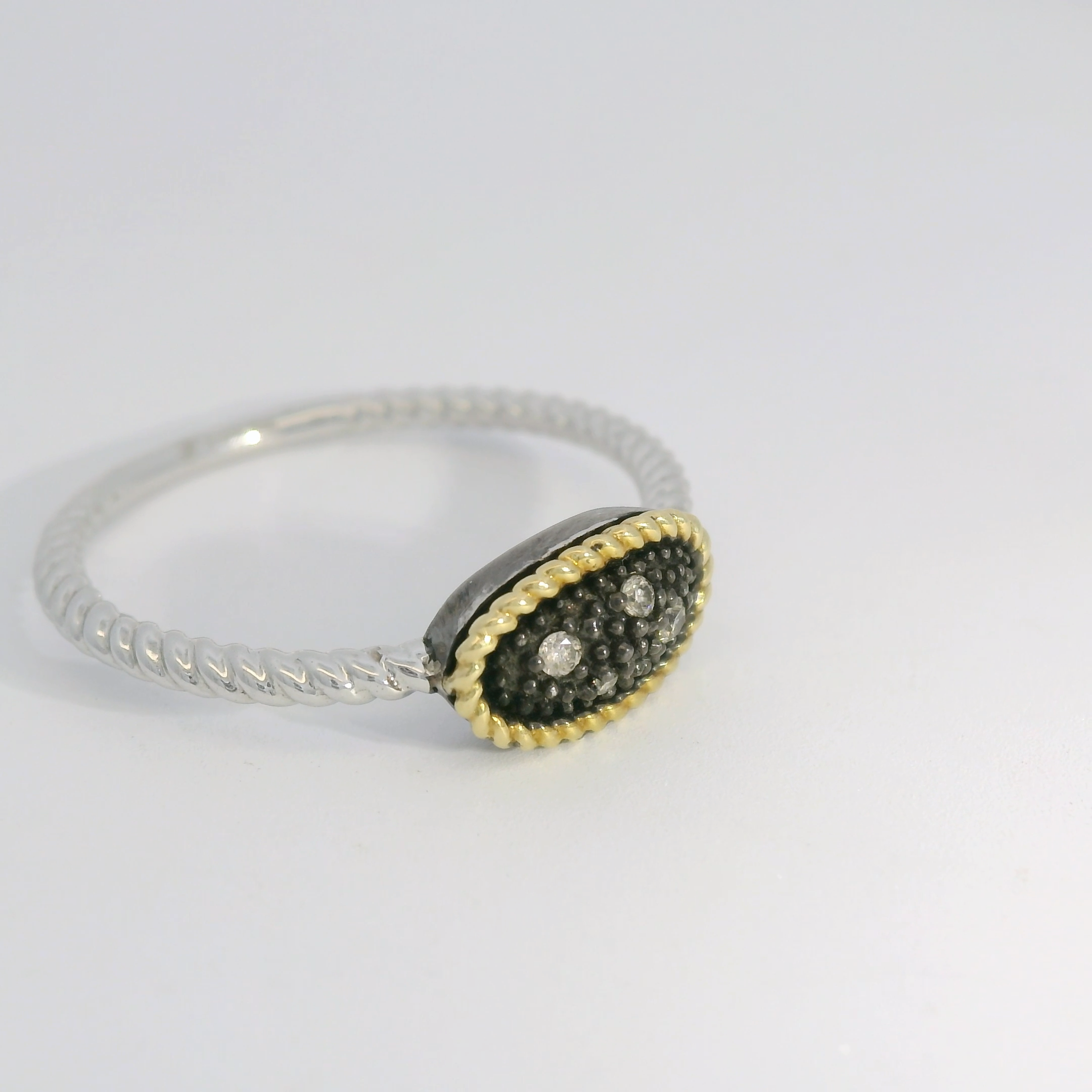 18kt Sterling Oval Ring