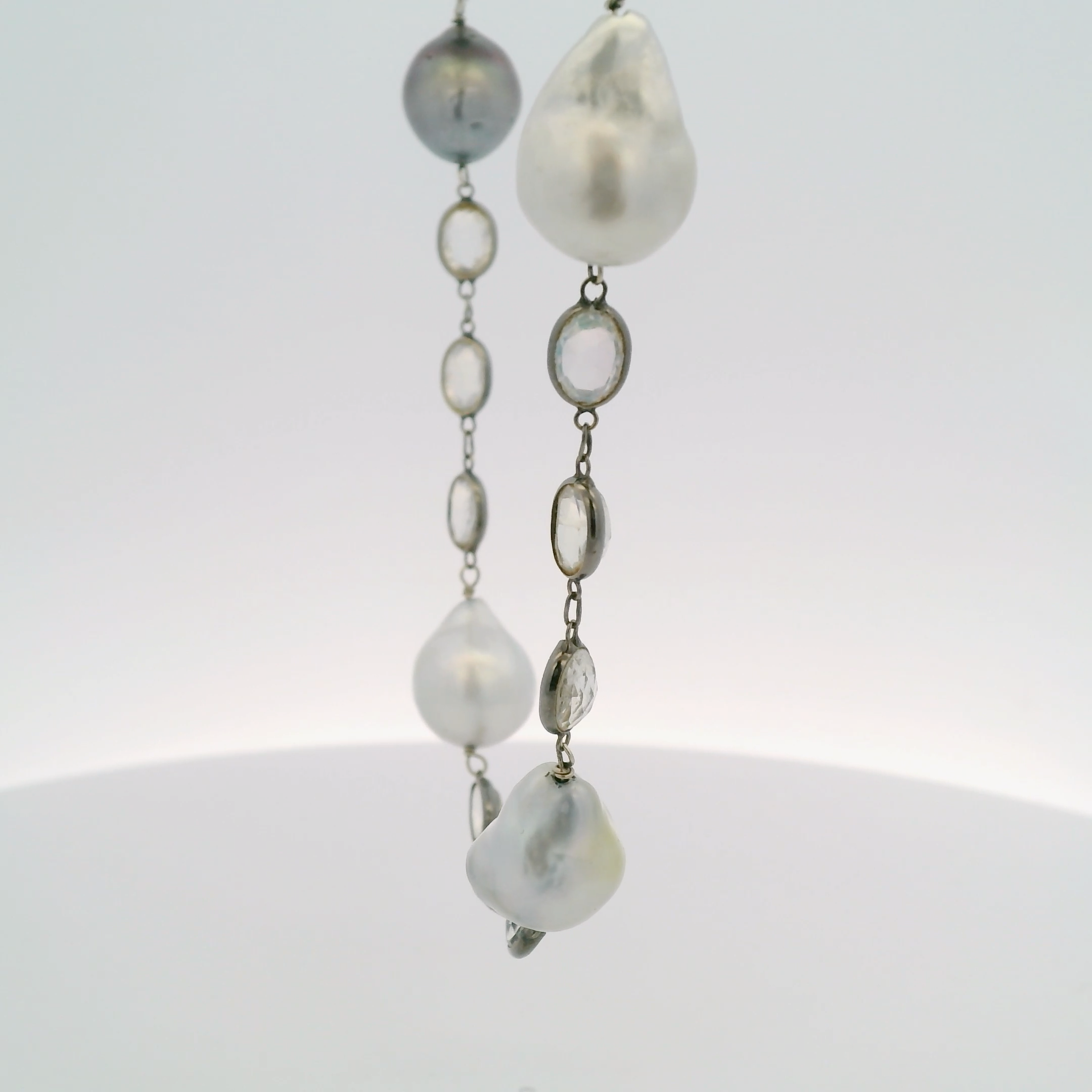 Estate Moonstone and Pearl Necklace