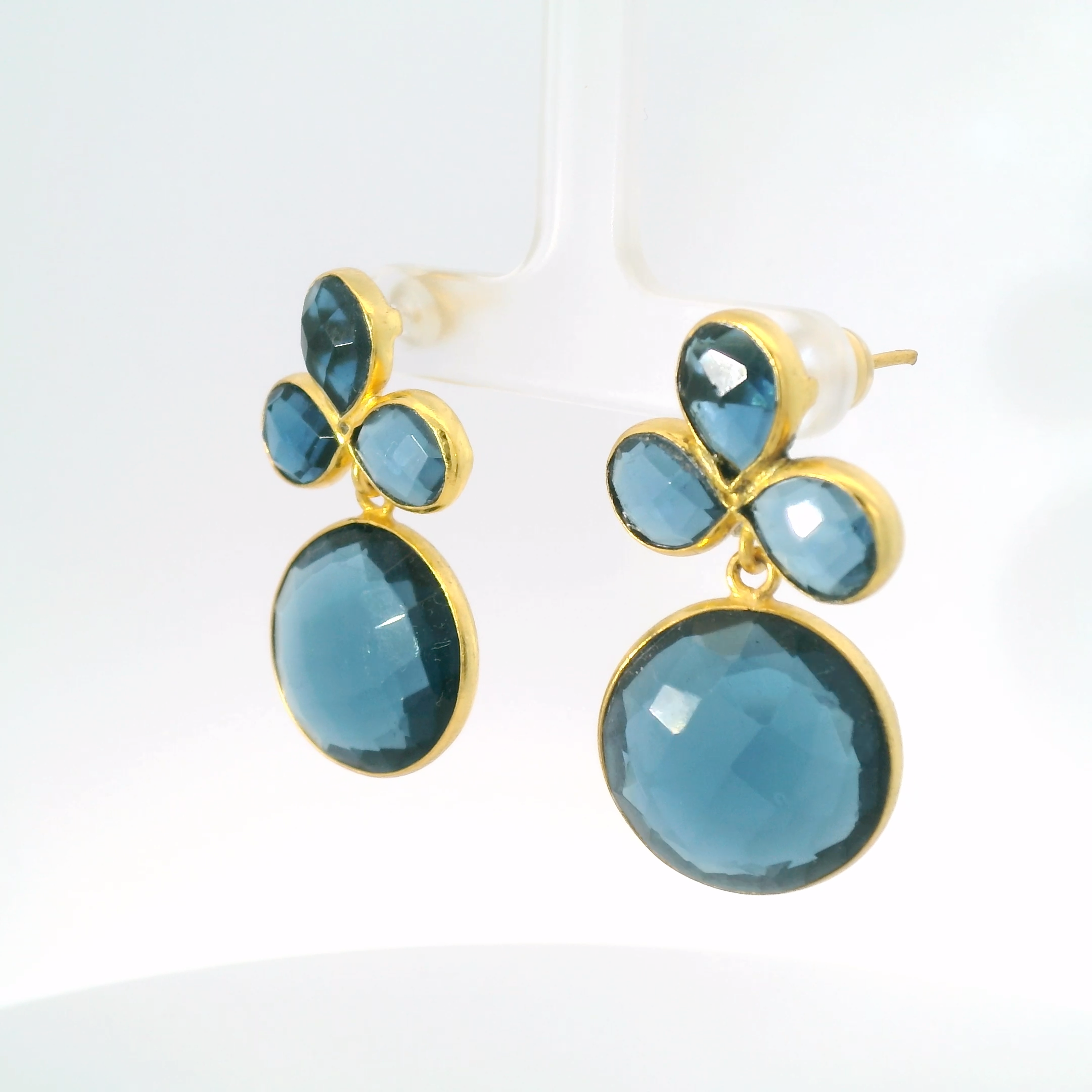 Julie Ryan Blue Amethyst Circle Drop Earring