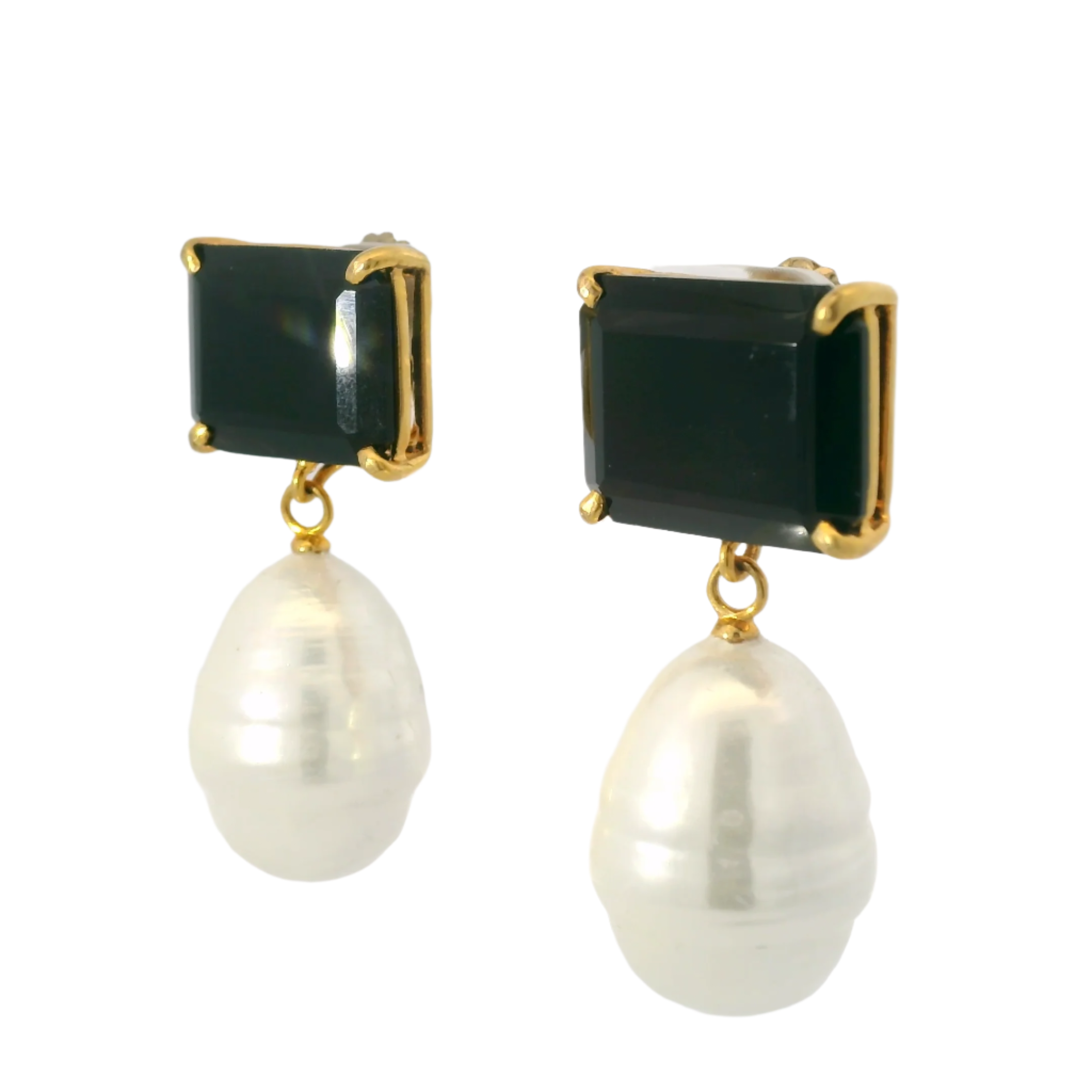 Julie Ryan Black Onyx with MOP Drop