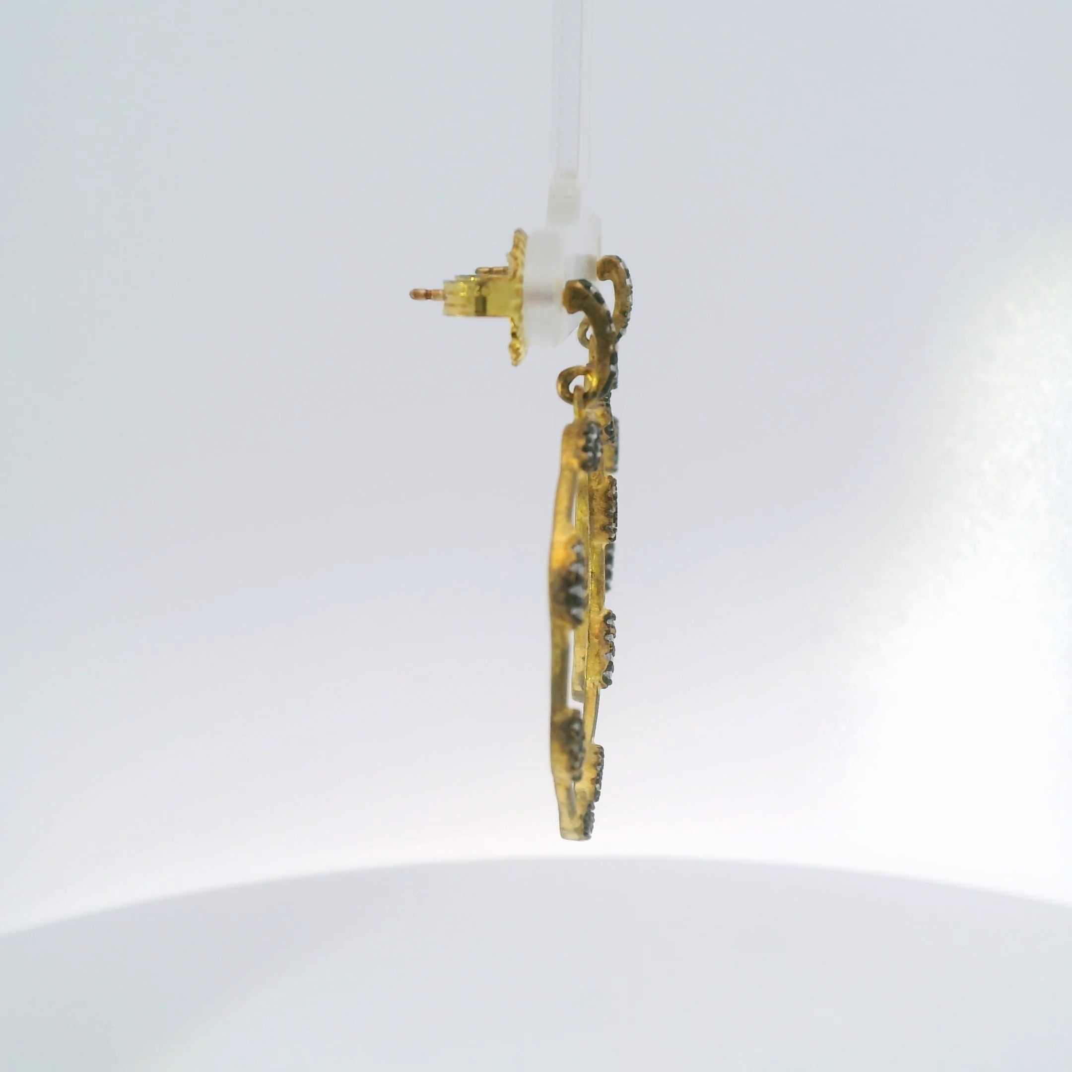 Freida Rothman Sparkling Open Hoop Earrings