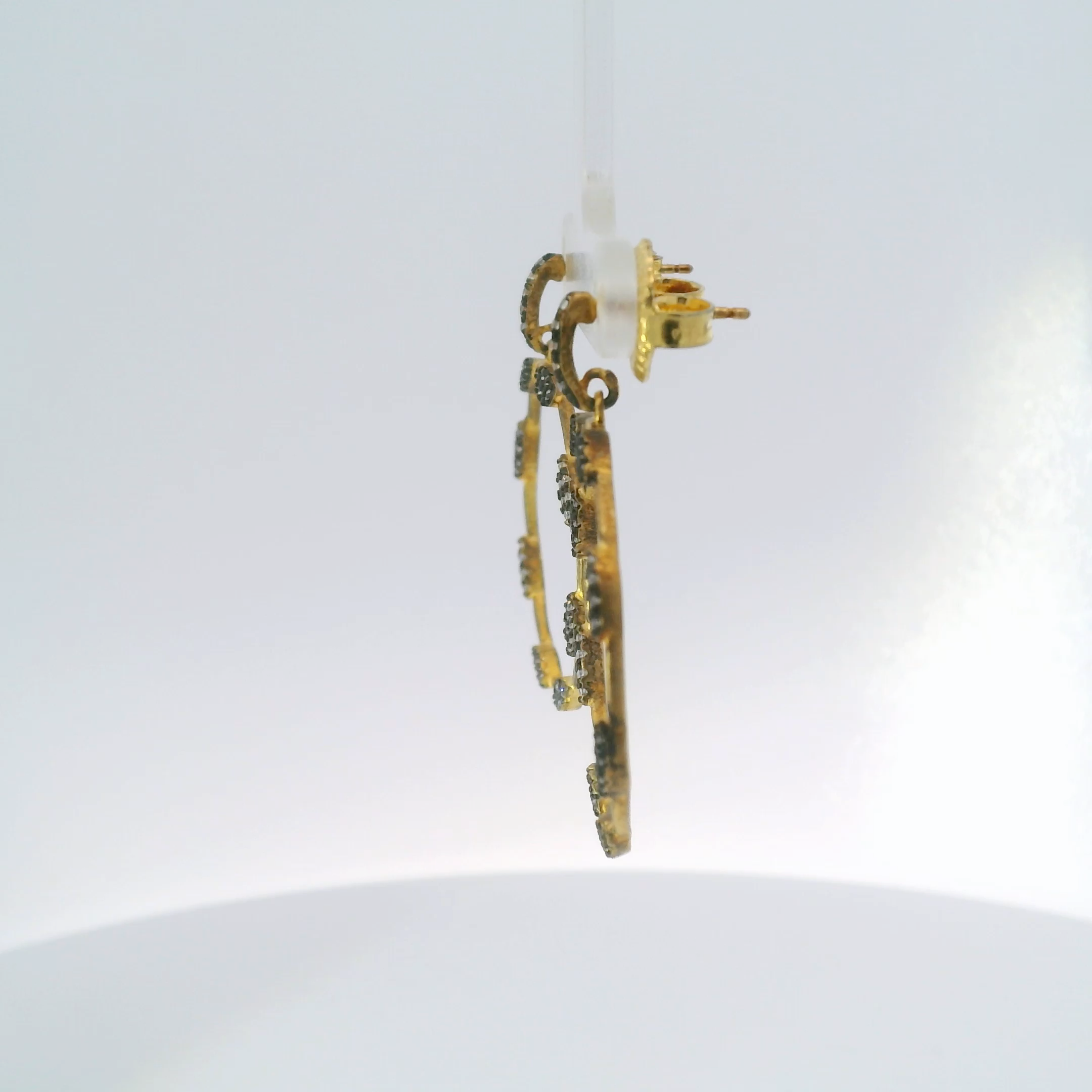 Freida Rothman Sparkling Open Hoop Earrings