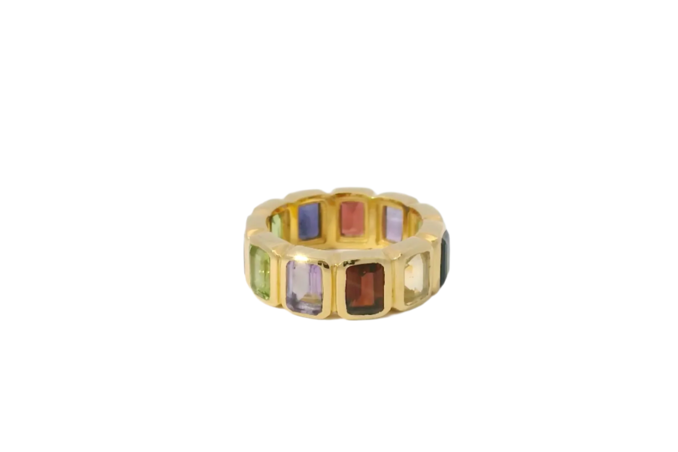 Peyton William Jewelry Mixed Gemstone and Gold Eternity Ring