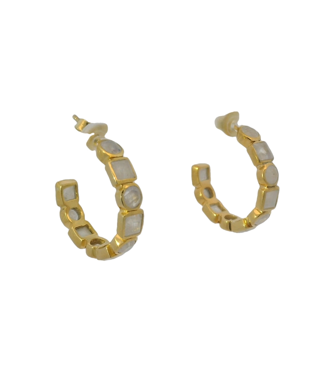 Peyton William Jewelry Aspen Moonstone Post Hoop