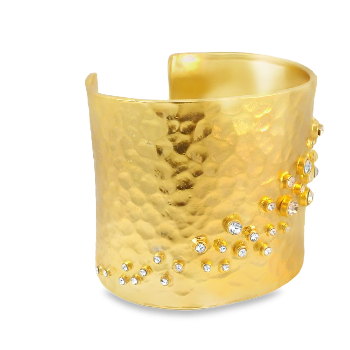Peyton William Jewelry Beautiful Hammered Constellation Cuff with Gemstones