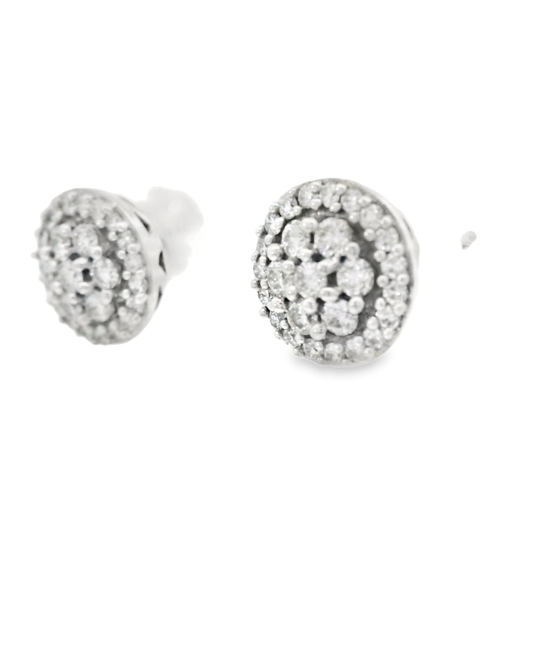 14kt Diamond Cluster Studs