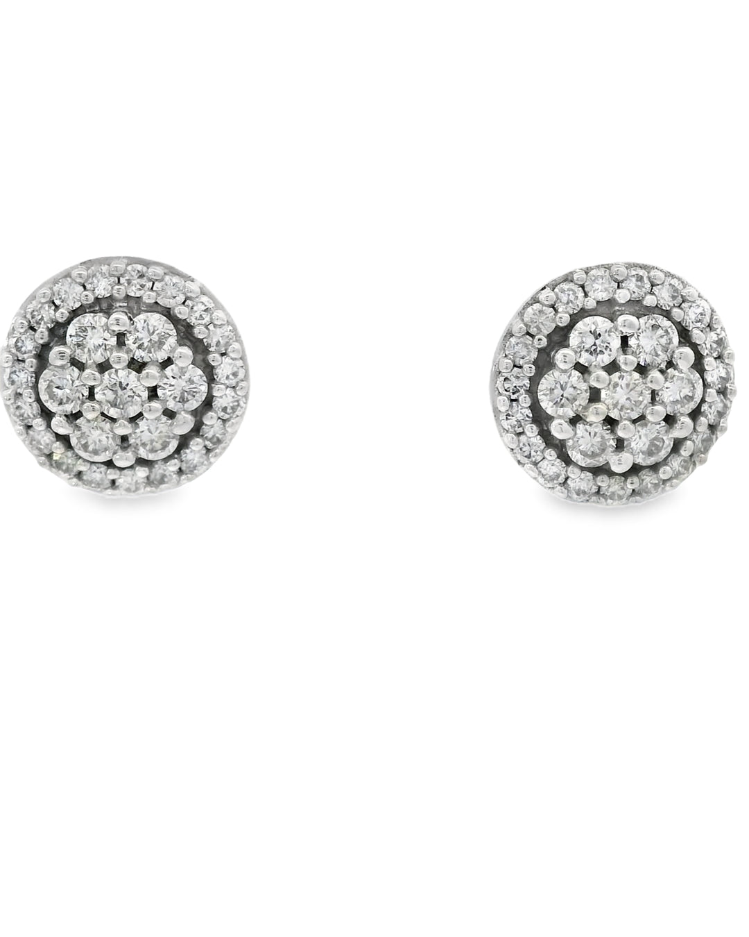 14kt Diamond Cluster Studs