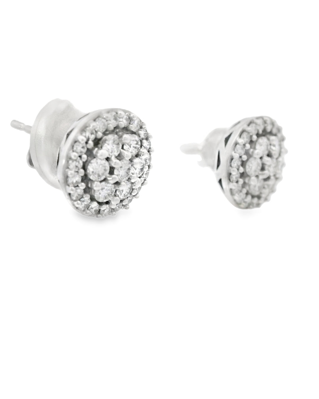 14kt Diamond Cluster Studs