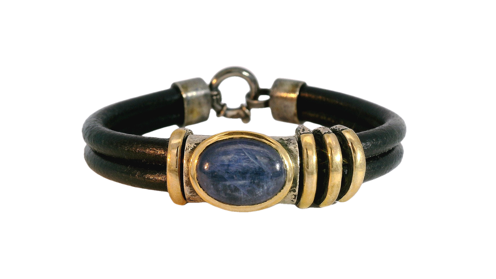 Gabriela Styliano Leather Band with Kyanite Stone