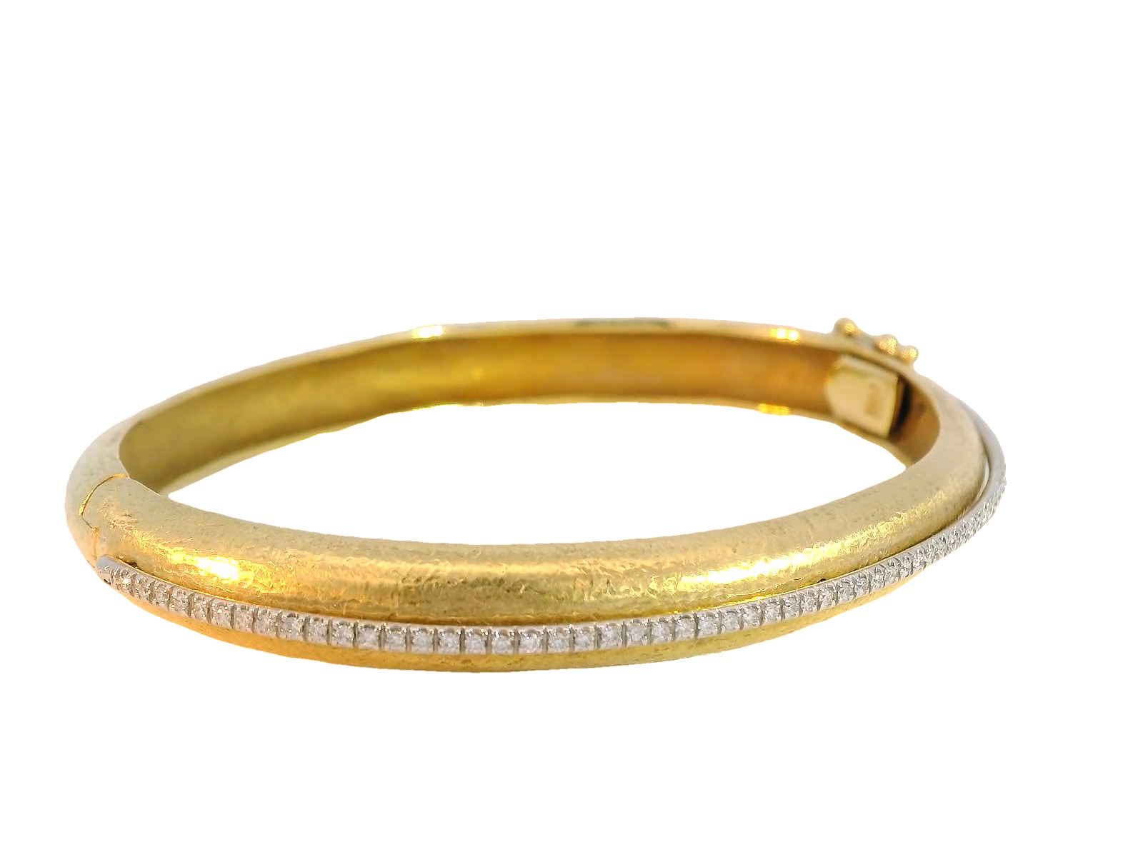 Yellow Gold and Diamond Bangle