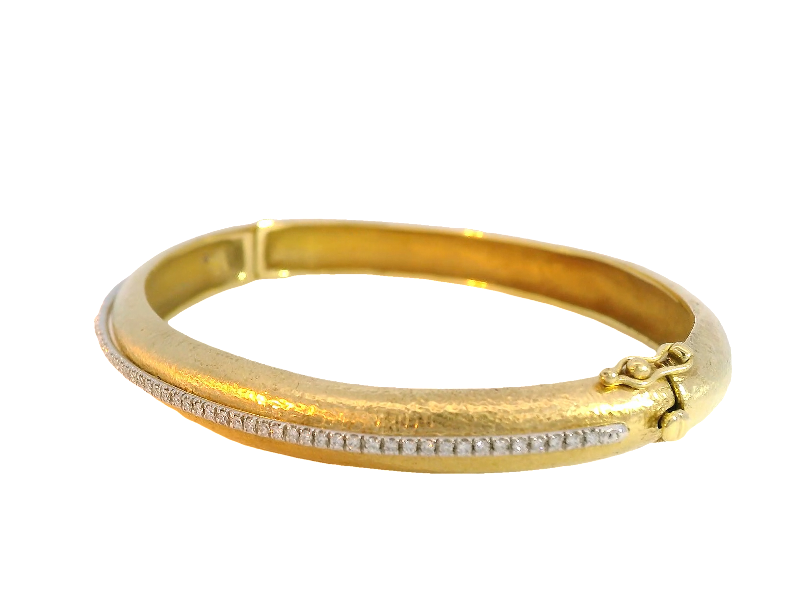 Yellow Gold and Diamond Bangle