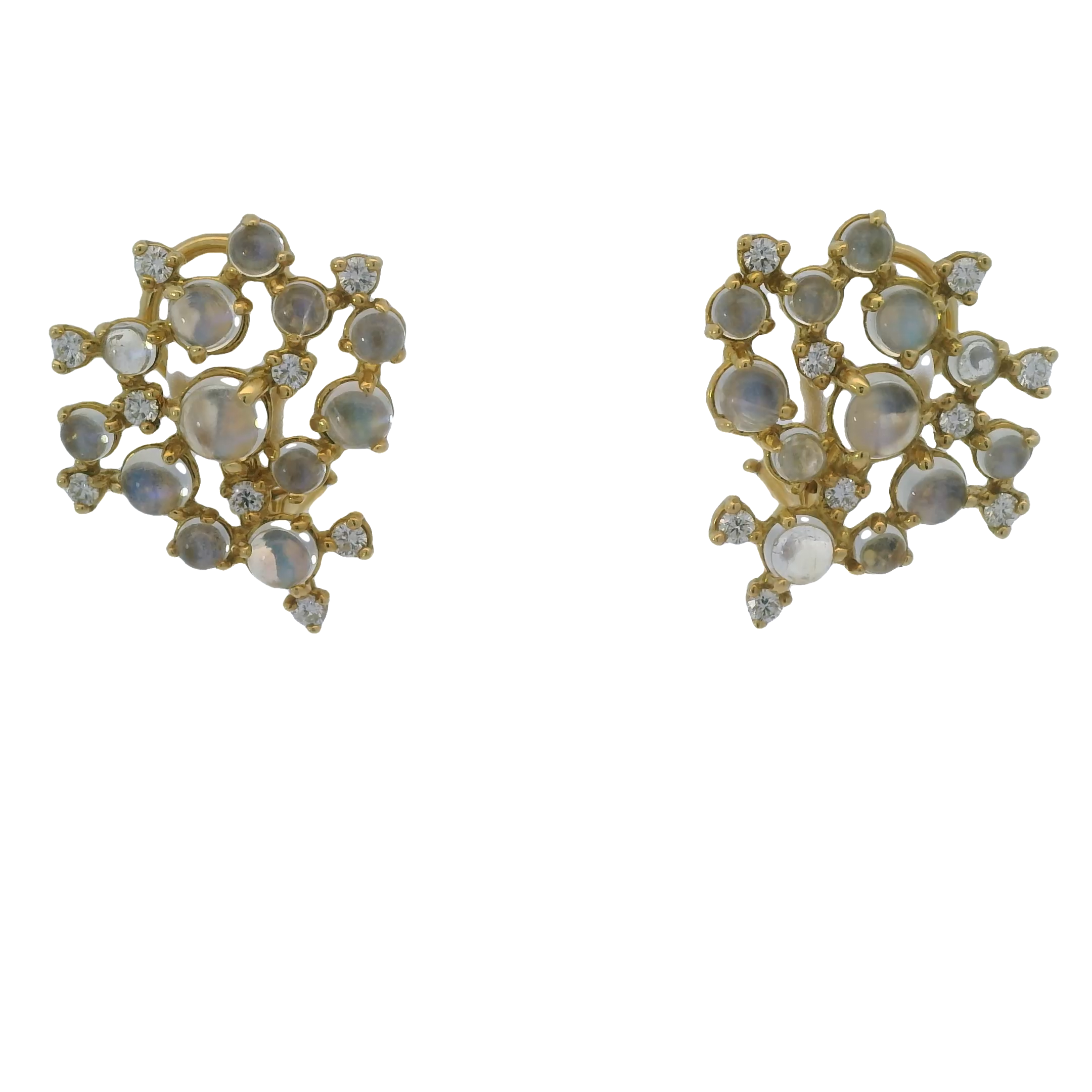 Mazza 18kt Moonstone Cluster Earrings