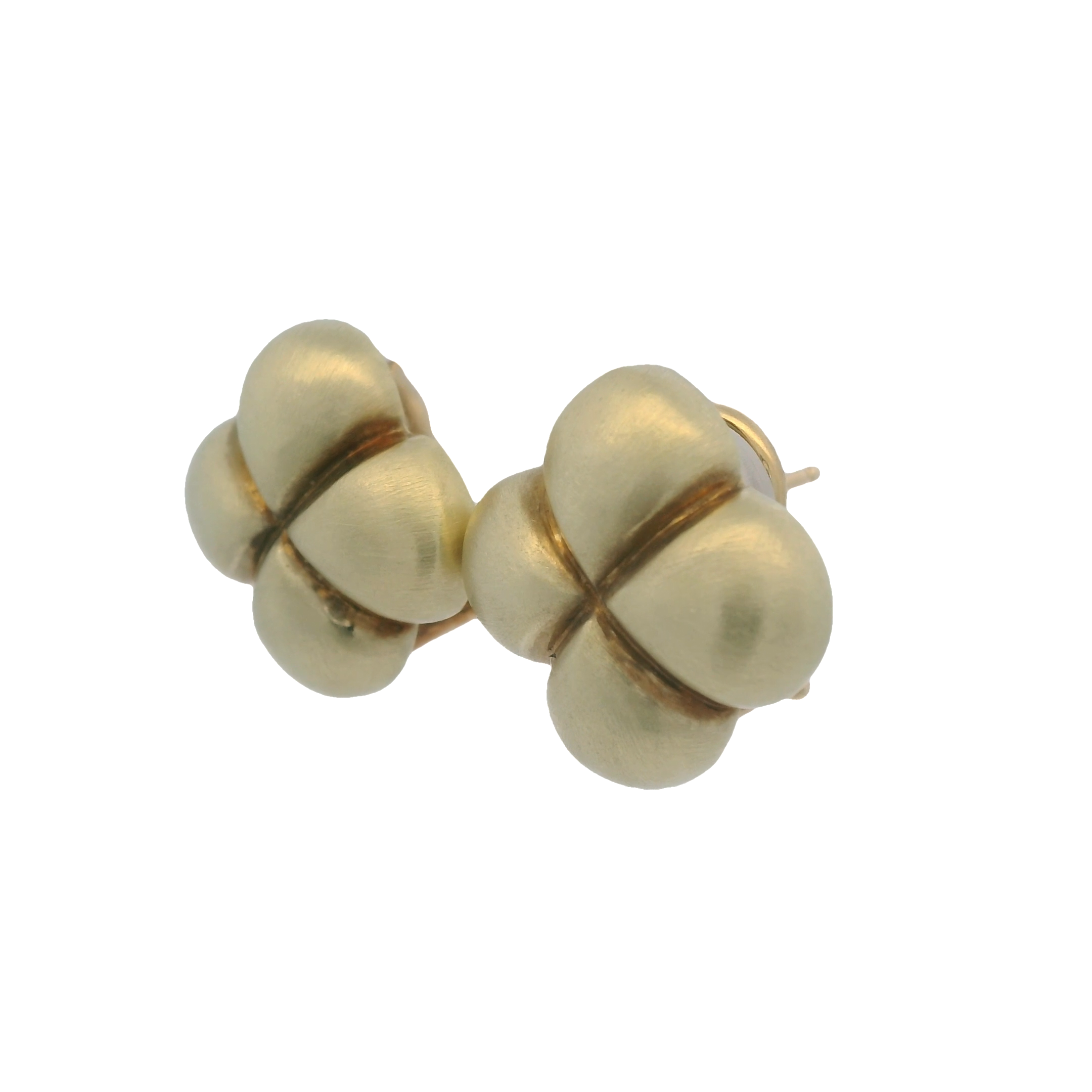 Gold Clover Stud Earrings