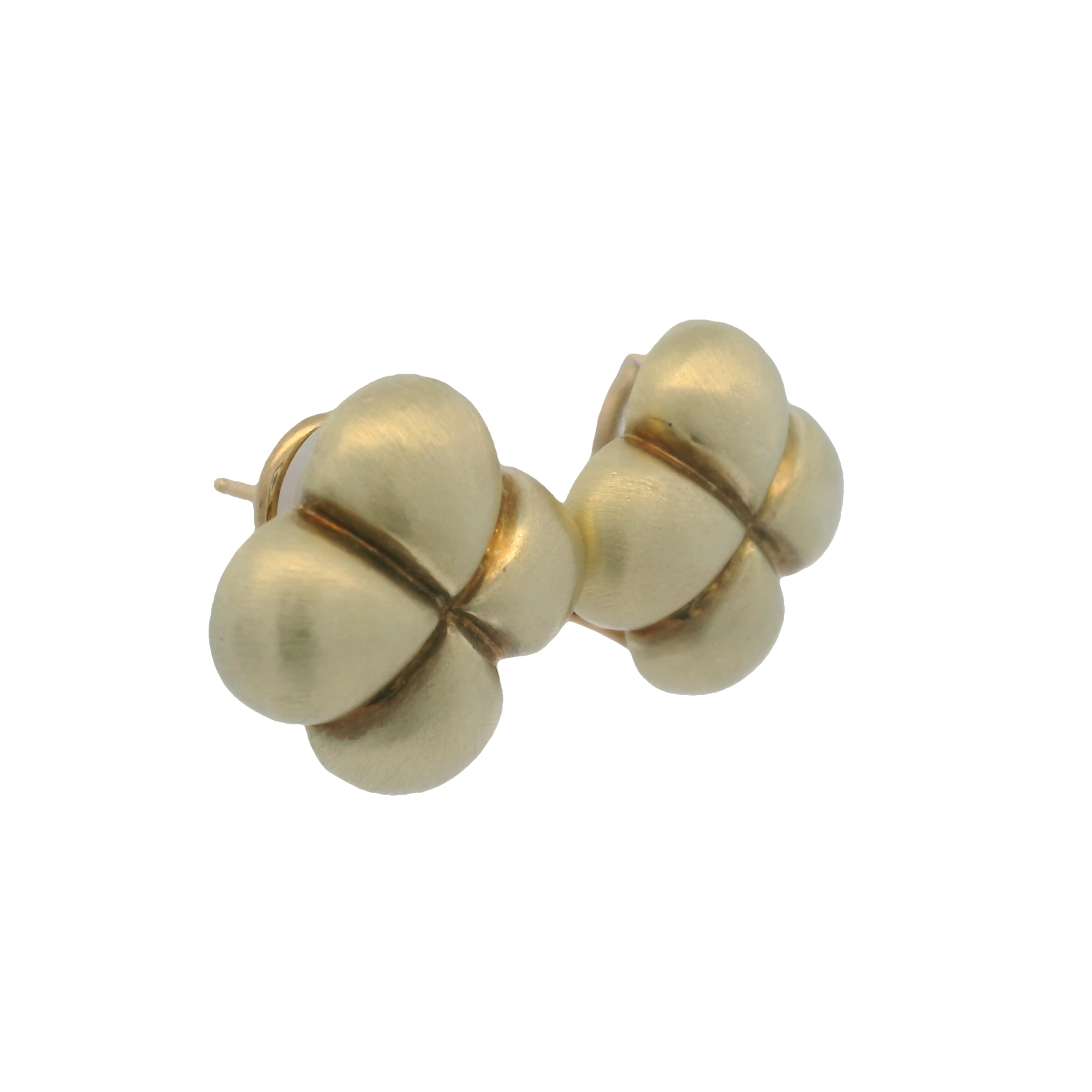 Gold Clover Stud Earrings
