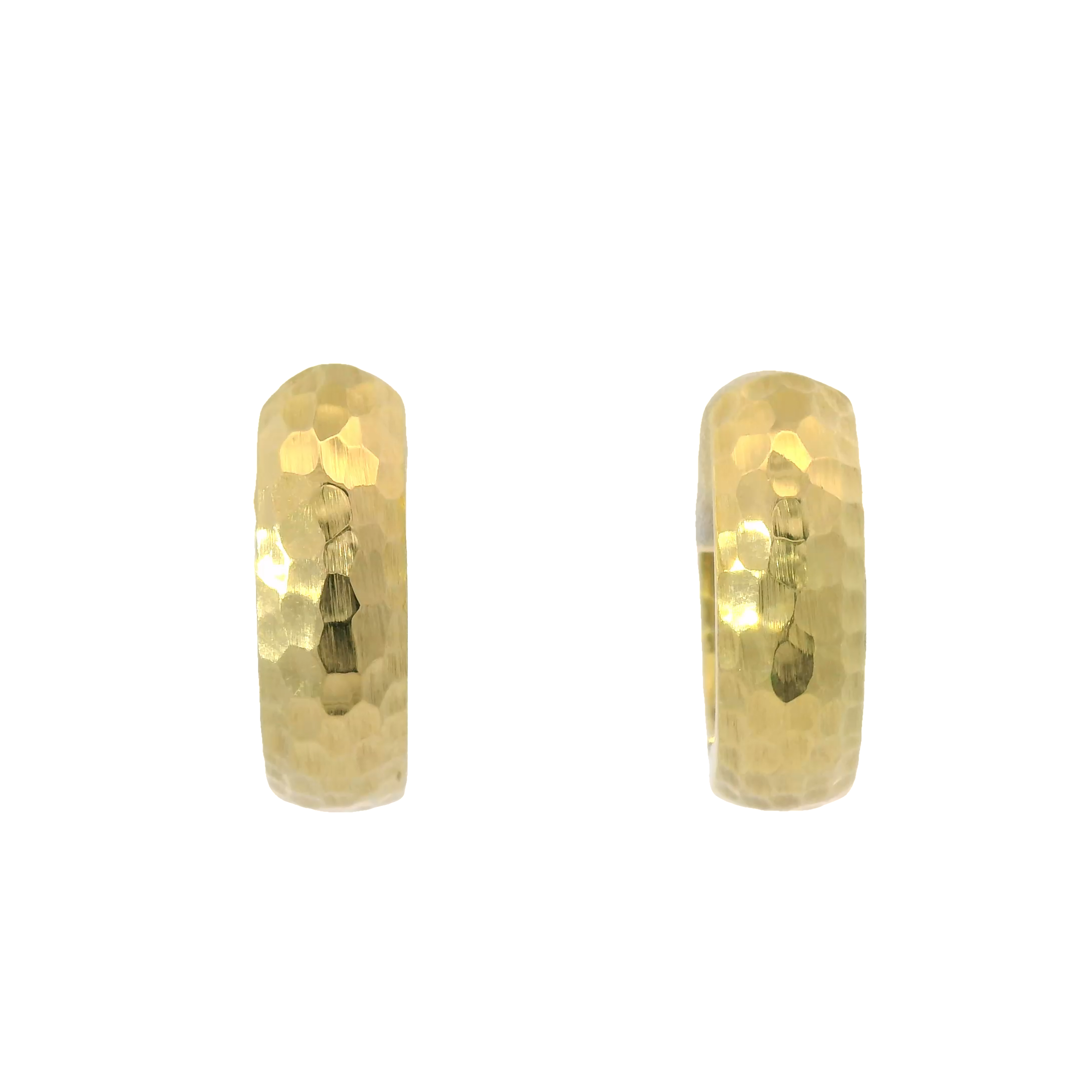 Mazza Hammered Gold Hoops
