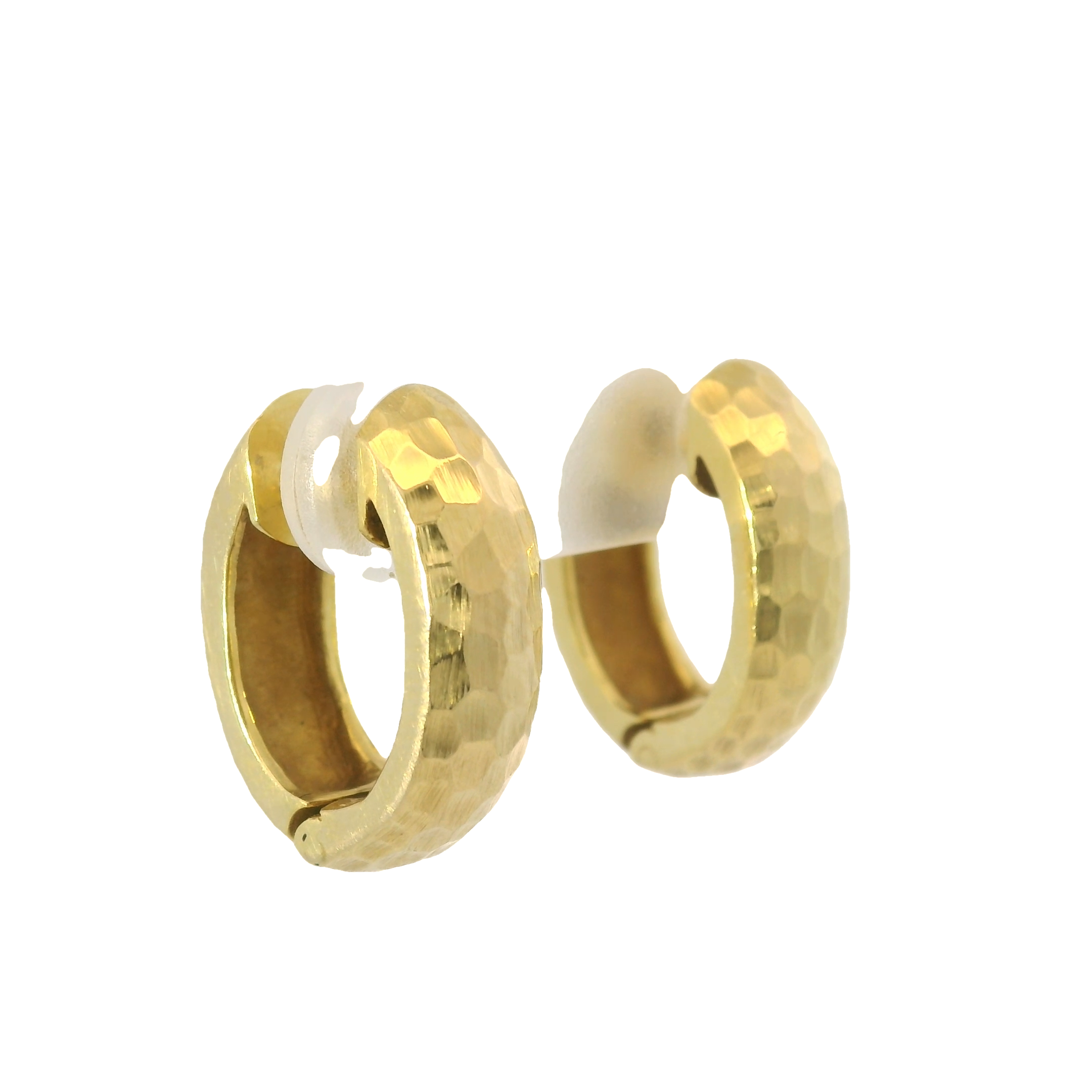 Mazza Hammered Gold Hoops