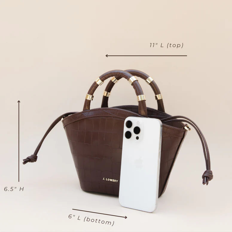 J. Lowery MINI TOTE Tan Suede