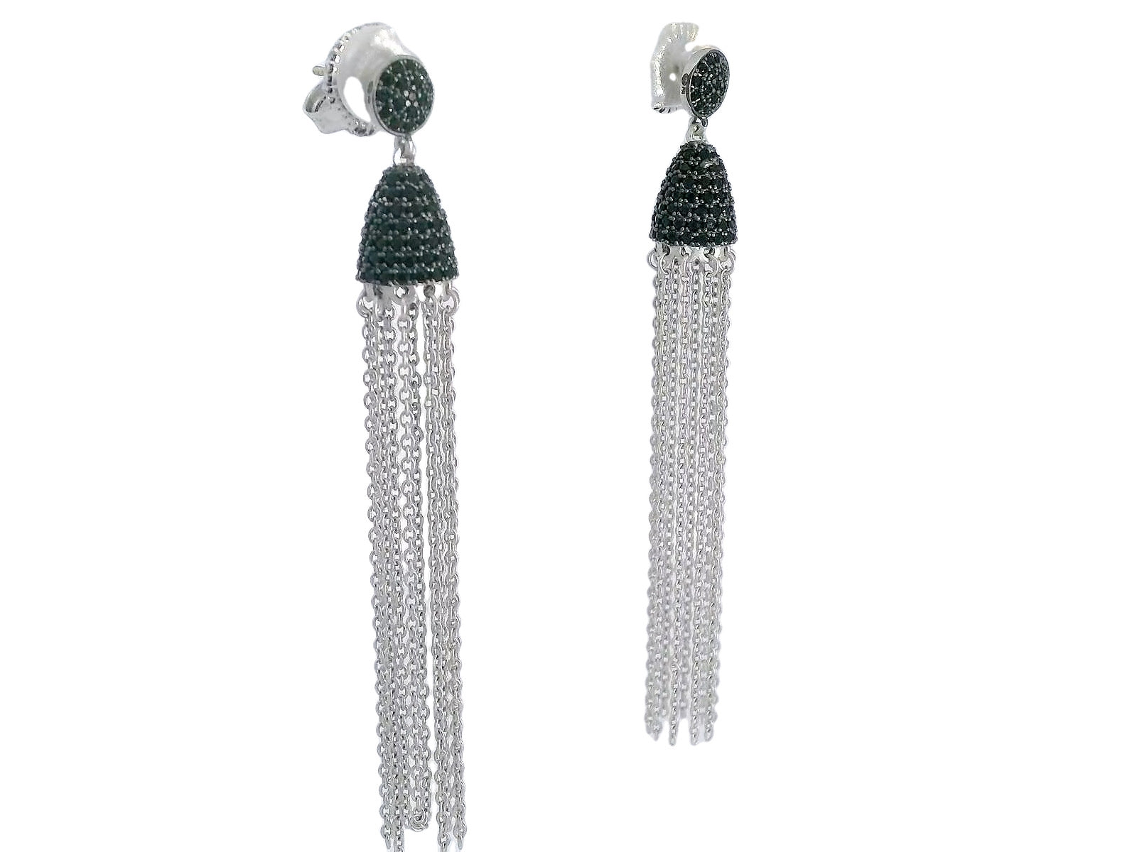 Freida Rothman Linear Tassel Earrings