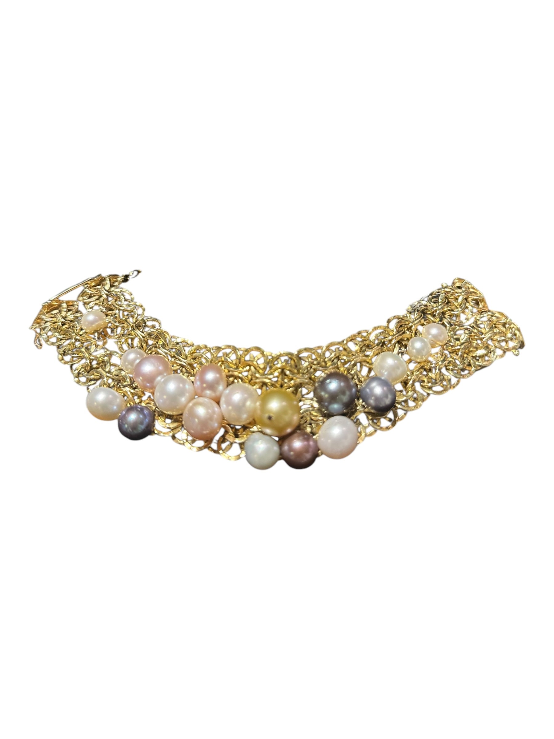 R&A International Multi-Color Pearls Bracelet