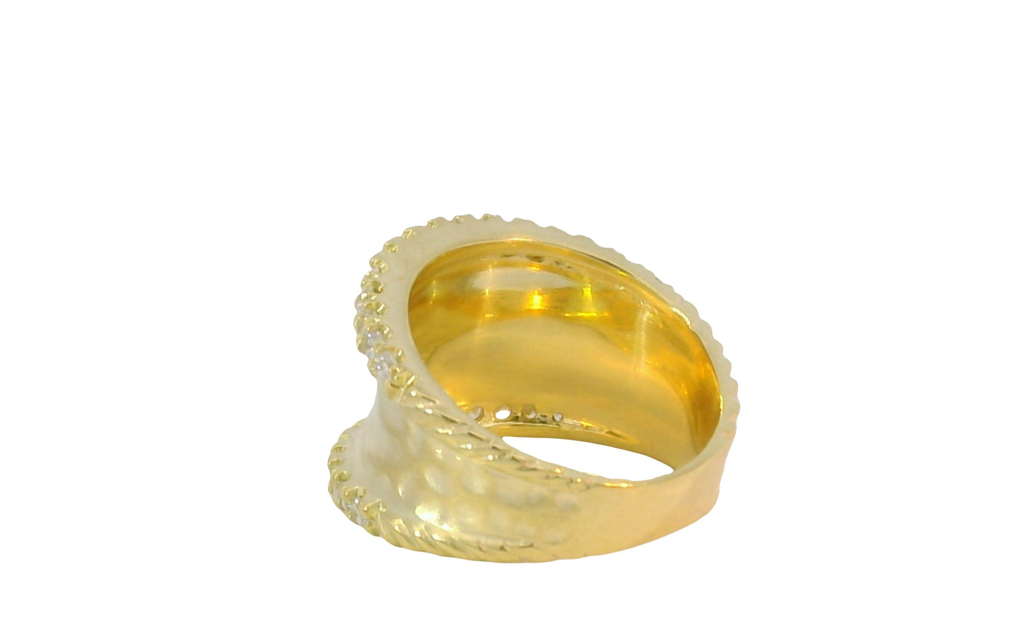 14kt Green Gold and Diamond Ring