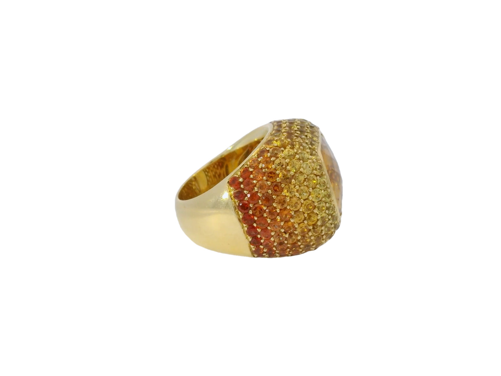 Citrine and Sapphire Ring