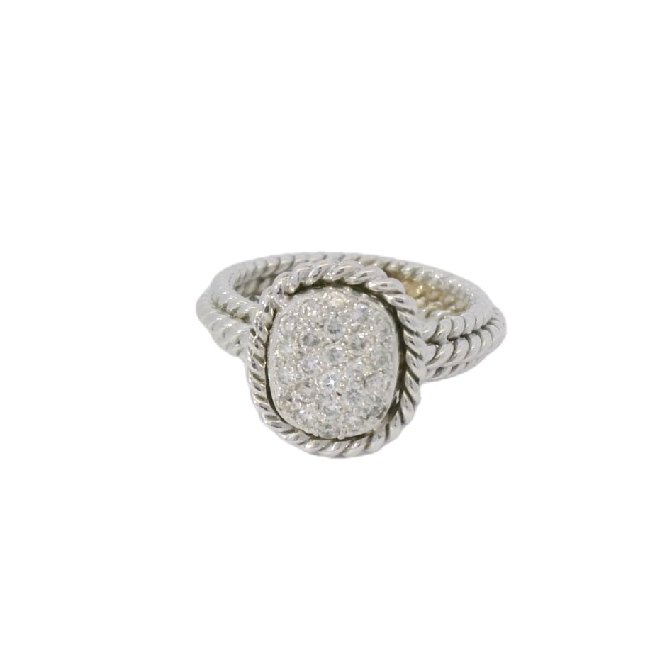 Cassis Diamond Pave Rope Ring