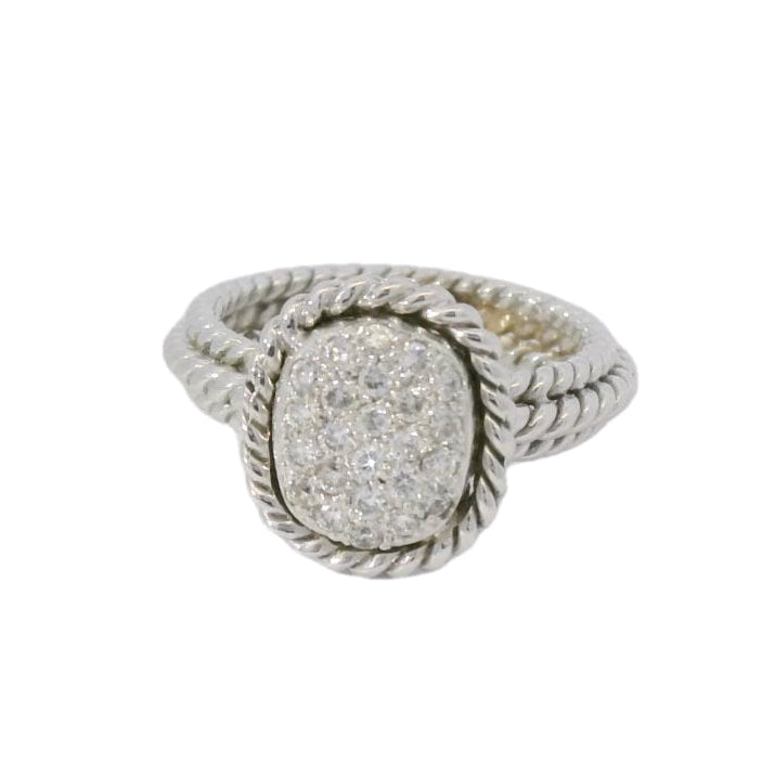 Cassis Diamond Pave Rope Ring