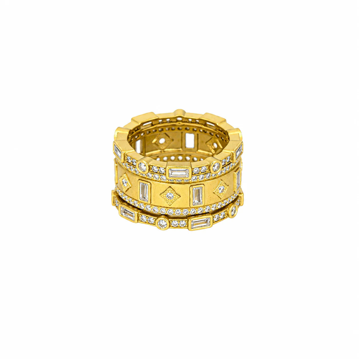 Freida Rothman Celestial Morning Window 3-stack Ring