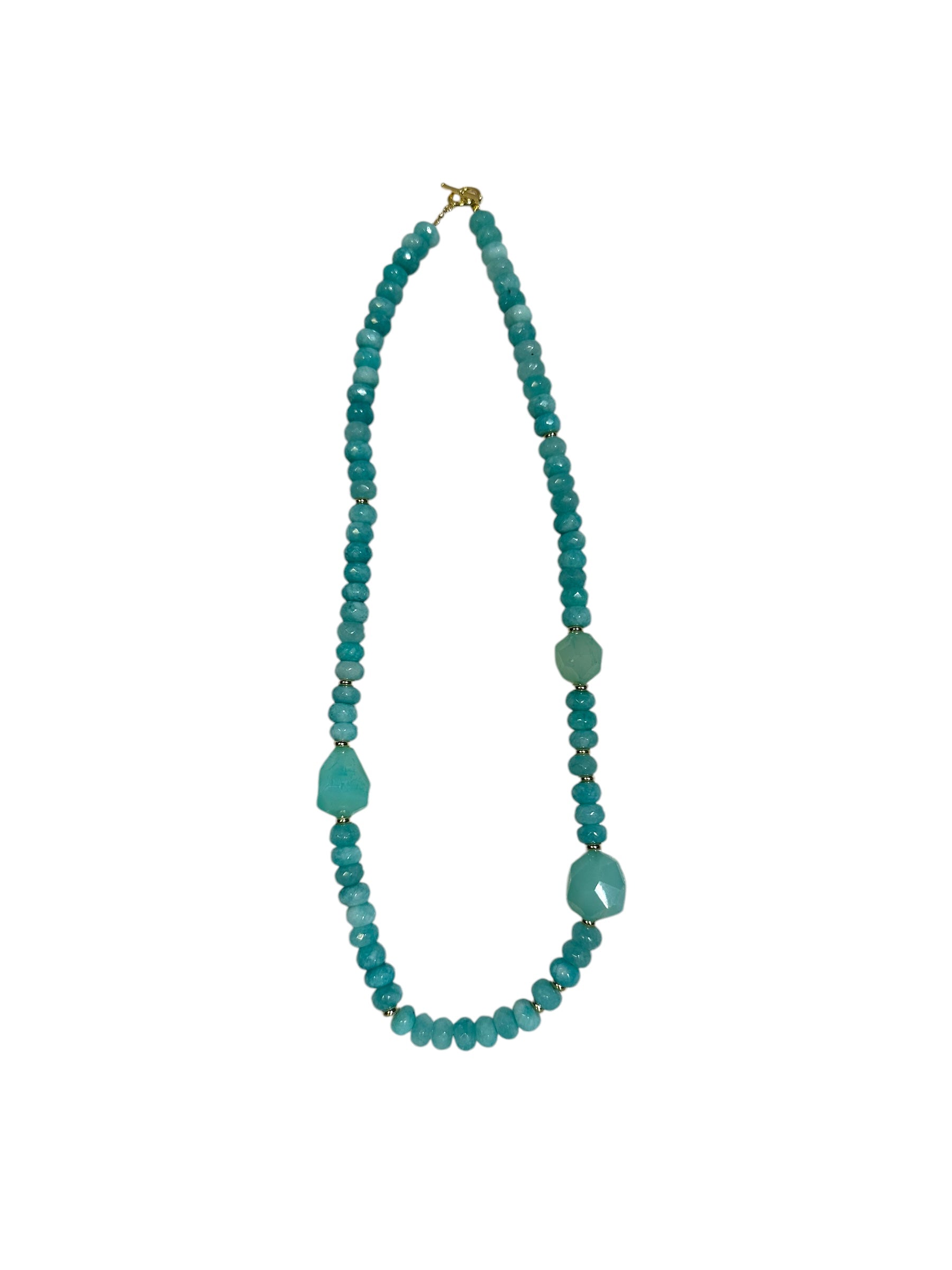 Peyton William Chalcedony and Amazonite Beaded Necklace