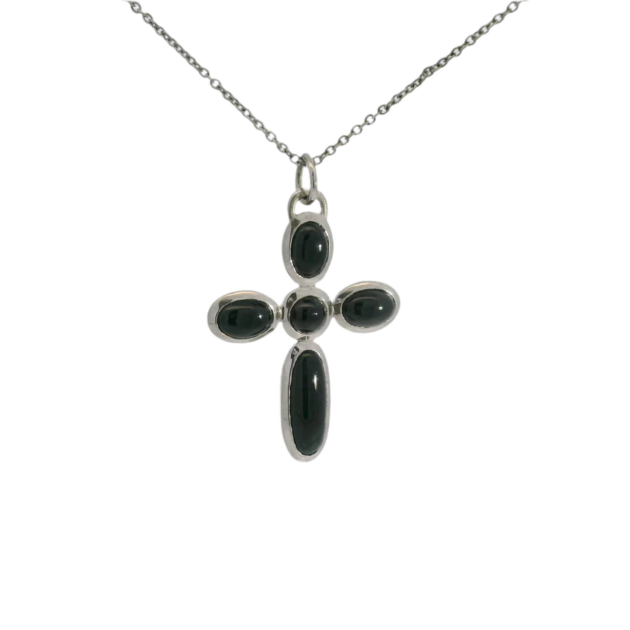 Monica Rich Kosann Sterling Silver Black Oynx Cross