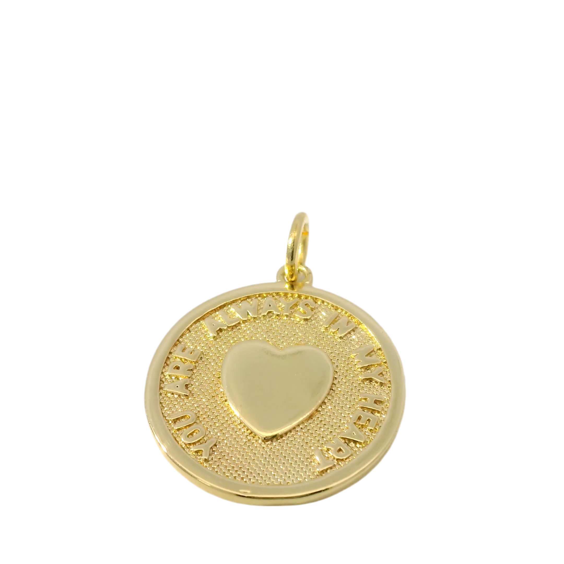 Peyton William Jewelry Gold Token “You are always in my heart” Charm