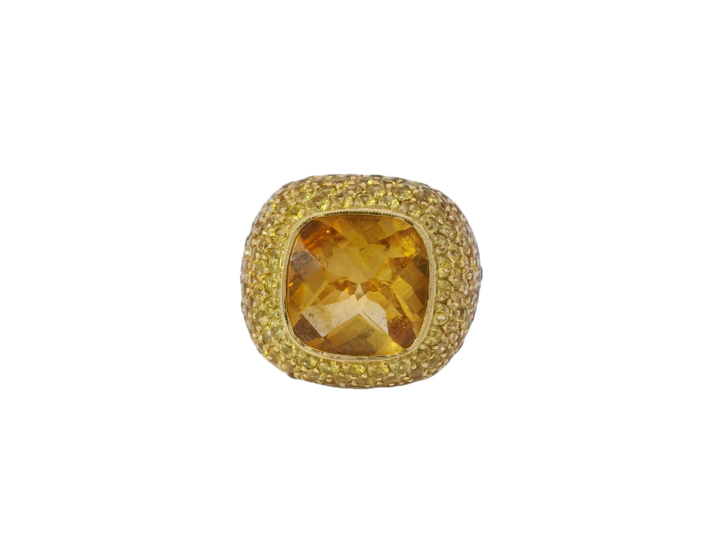 Citrine and Sapphire Ring