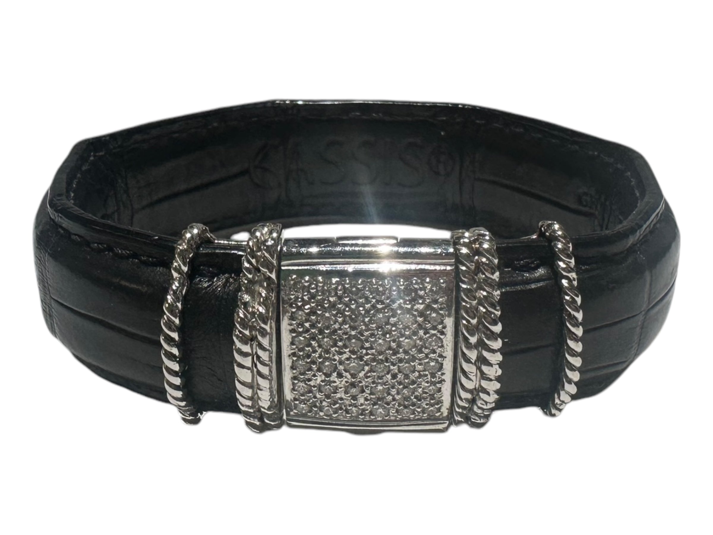 Cassis Genuine Alligator with Diamond Pave Bracelet