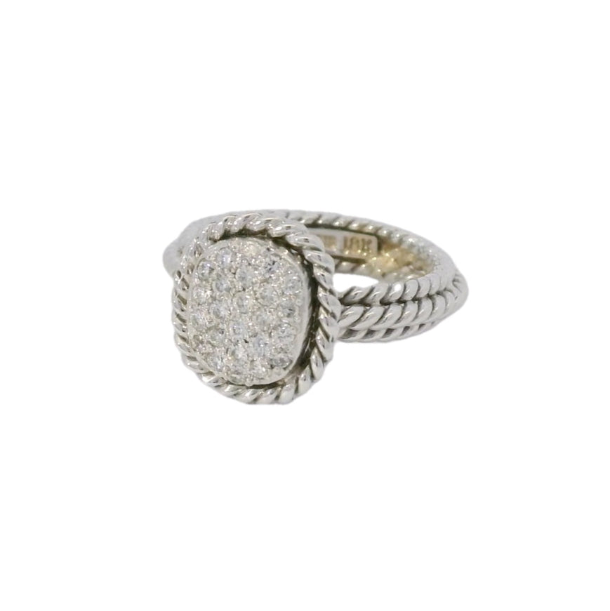 Cassis Diamond Pave Rope Ring