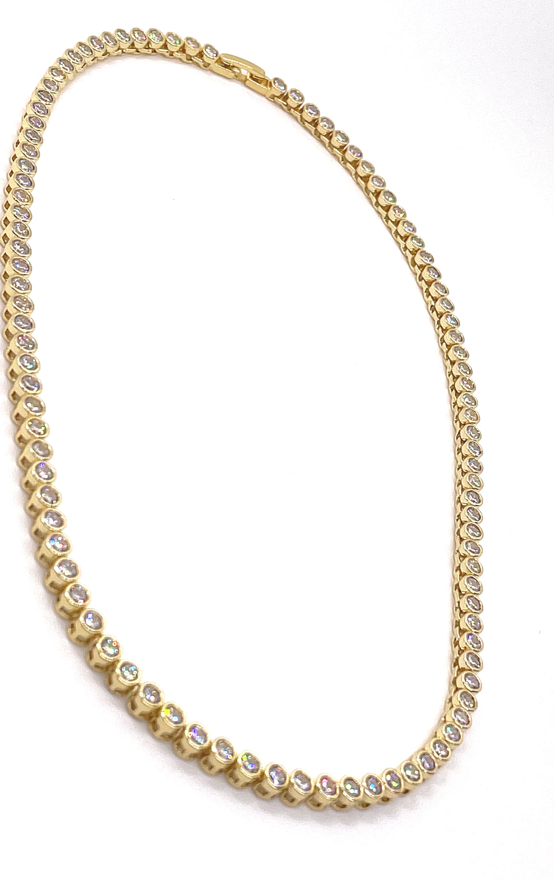 Peyton William Jewelry Teagan Bezel Tennis Necklace