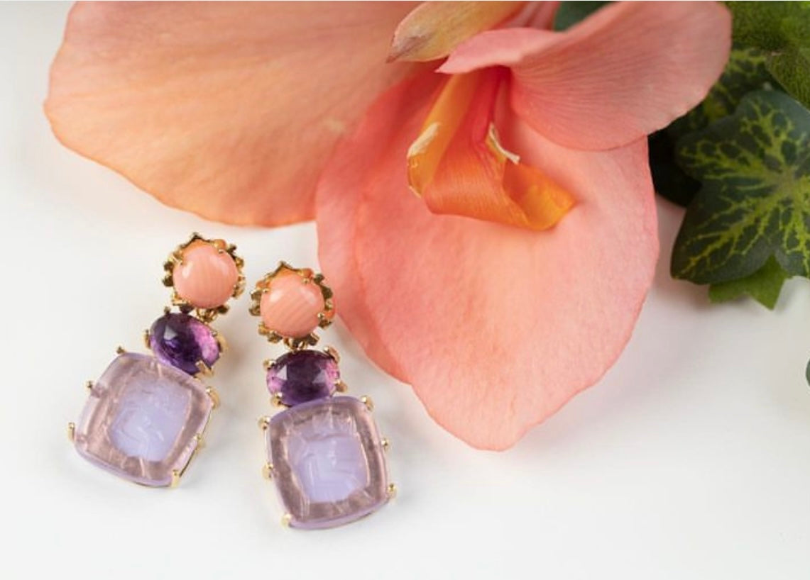 Hazel Smyth Klecks Bacchus Intaglio Earring