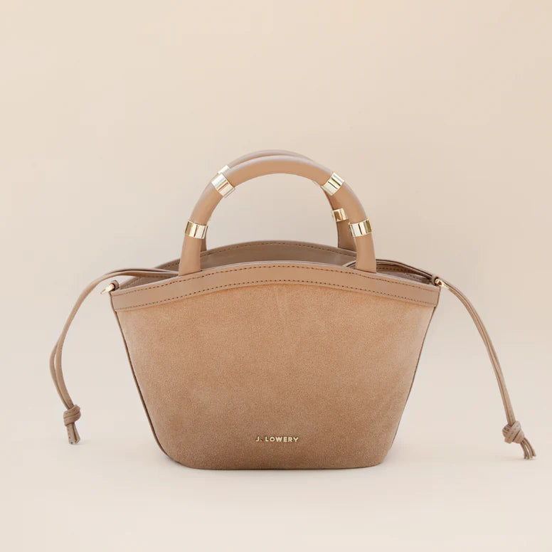 J. Lowery MINI TOTE Tan Suede